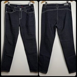 RichCow Bareback Jeans Juniors Size 17 White Contrast Stitching Stud Detail